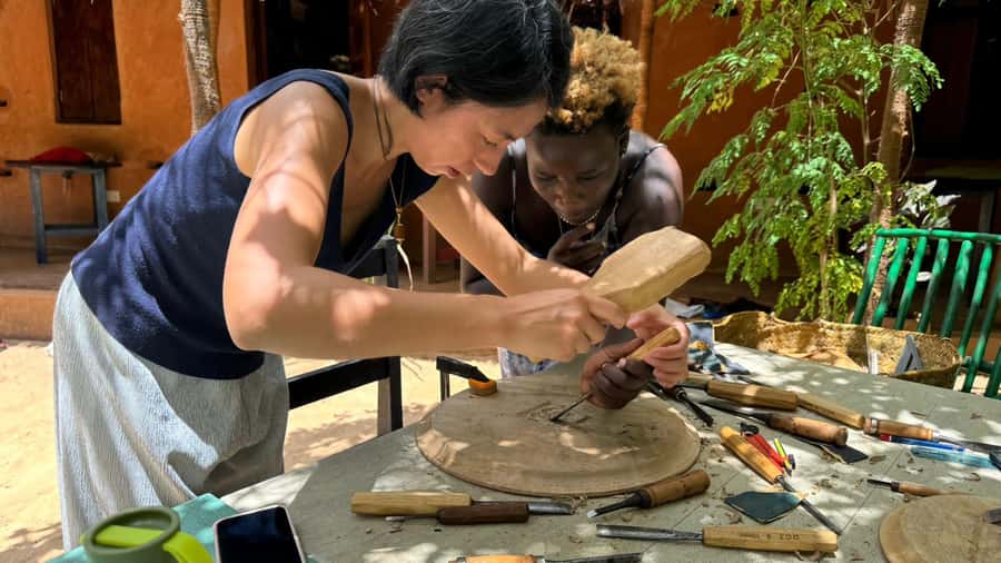 Beginner Swahili Woodcarving Classes with Woman Woodcarver - Three Hours of Focused, Hands-On Work