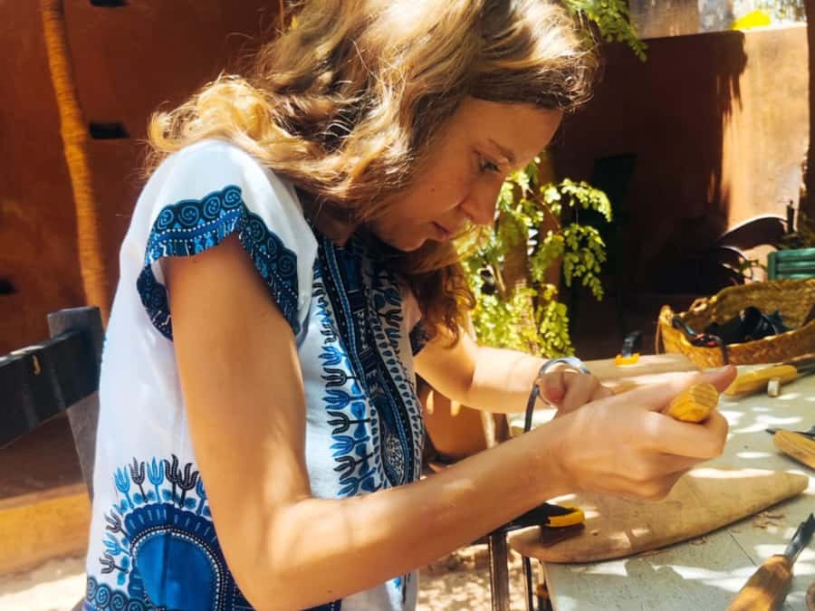 Beginner Swahili Woodcarving Classes with Woman Woodcarver - A Handmade Souvenir With a Story Behind It