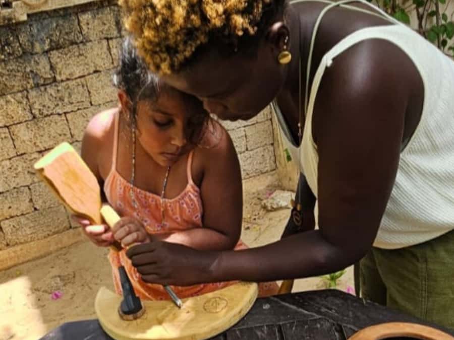 Beginner Swahili Woodcarving Classes with Woman Woodcarver - Refreshments and the Warm Finish
