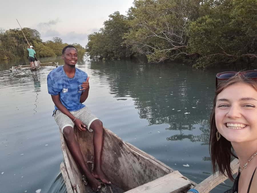 Diani: Sunset Cruise along Kongo River on Wooden Canoe boat - What this Kongo River outing is really like