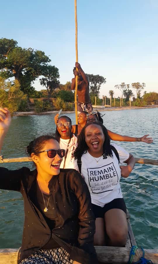 Diani: Sunset Cruise along Kongo River on Wooden Canoe boat - The tuk-tuk ride from Diani hotels