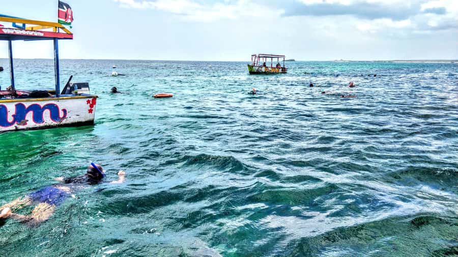 From Mombasa: Watamu Marine Park & Sudi Island Excursion - A glass-bottomed boat over Watamu’s reef