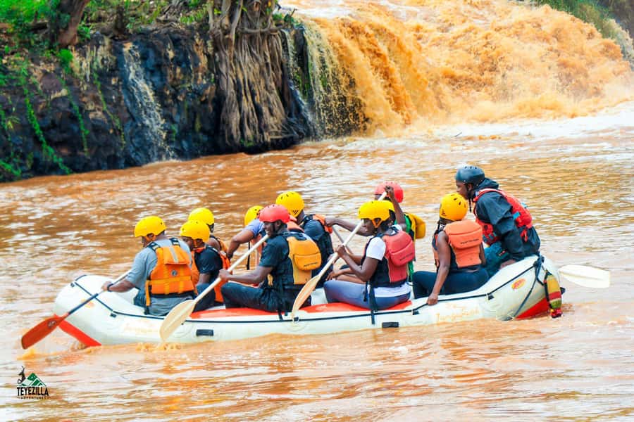 From Nairobi: Sagana White Water Rafting - The safety briefing before the Tana River