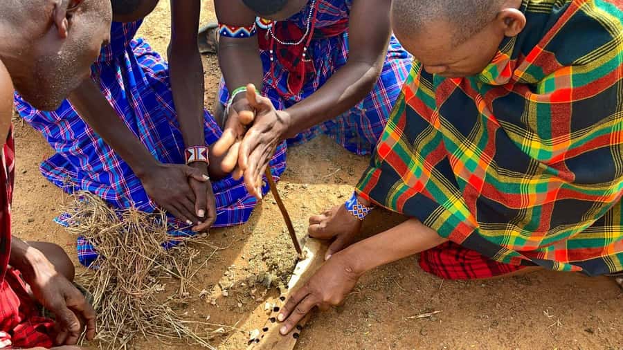 Kenya: Maasai Village Visit with Traditional Dance Show - Traditional dancing, jumping, and fire-making