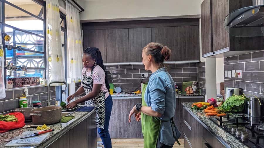 Local Market Tour and Traditional Meal Cooking Class - Cooking in a fourth-floor home