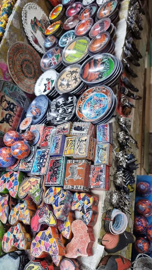 Maasai Market Souvenir Shopping - Entering the Maasai Market