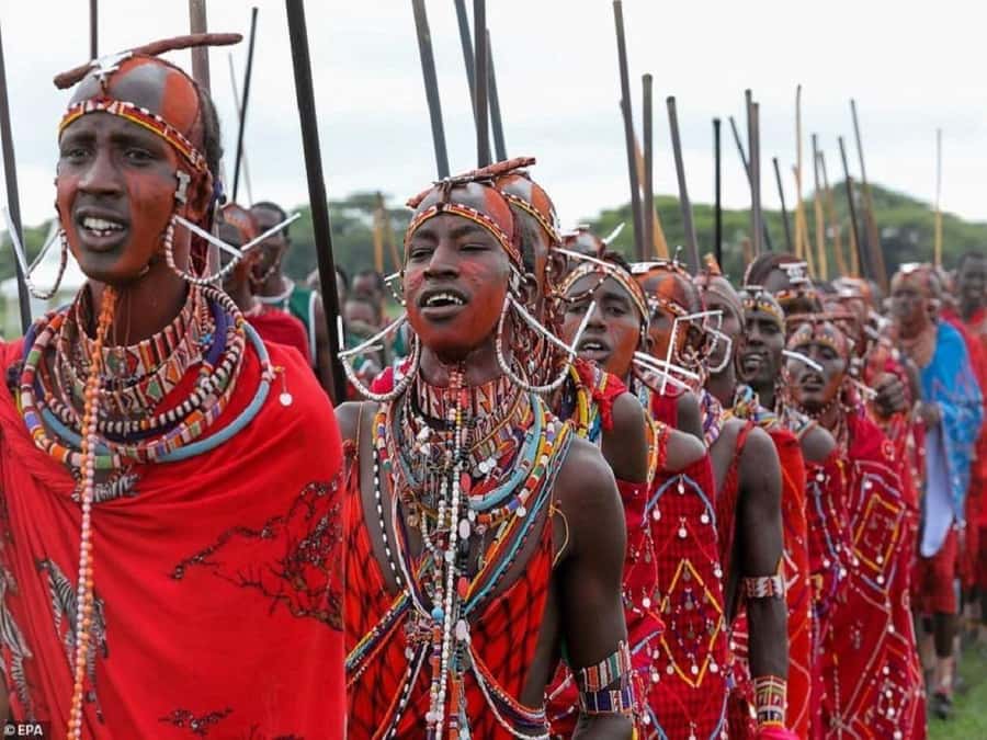 Masai Cultural Village Day Tour With Traditional Dance Show - A first welcome from Masai warriors