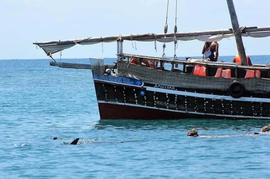 Mombasa: Snorkeling, Dolphin watching, seafood lunch. - Setting out from Shimoni by dhow or fiber boat