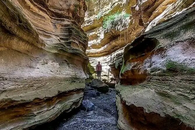 Private Day tour to Hell's Gate National Park and Lake Naivasha - Walking through the narrow gorges