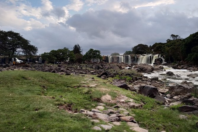 Road Drive to Fourteen Falls from Nairobi - First views of the waterfall