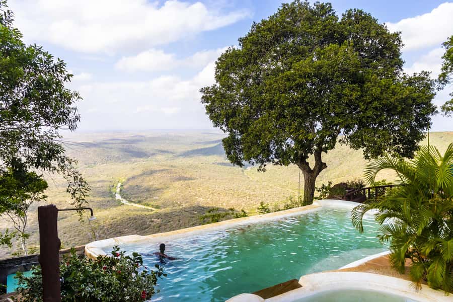 Shimba Hills Day Safari & Sheldrick Falls Hike Private Tour - Lunch and pool time at Shimba Green Lodge