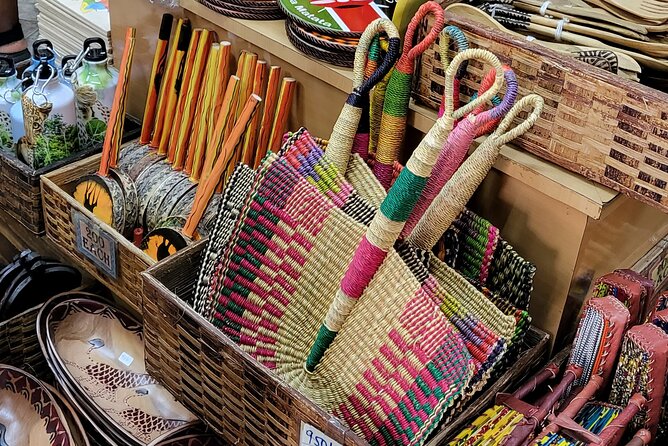 Souvenir Crafts, Fabric Shopping & Hair Braiding & City Tour - Choosing Ankara fabric for a custom outfit