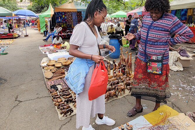 Souvenir Crafts, Fabric Shopping & Hair Braiding & City Tour - Walking through Nairobi Central Business District